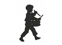 Stickserie Nostalgie Silhouette - Trommler
